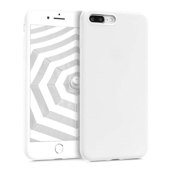 White TPU Silicone Case for iPhone 7 Plus / 8 Plus - Picture 1 of 6